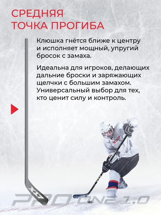Х17 Клюшка хоккейная X17 PRO ONE P92 F85 Левый хват 168 см, синий, фото 3