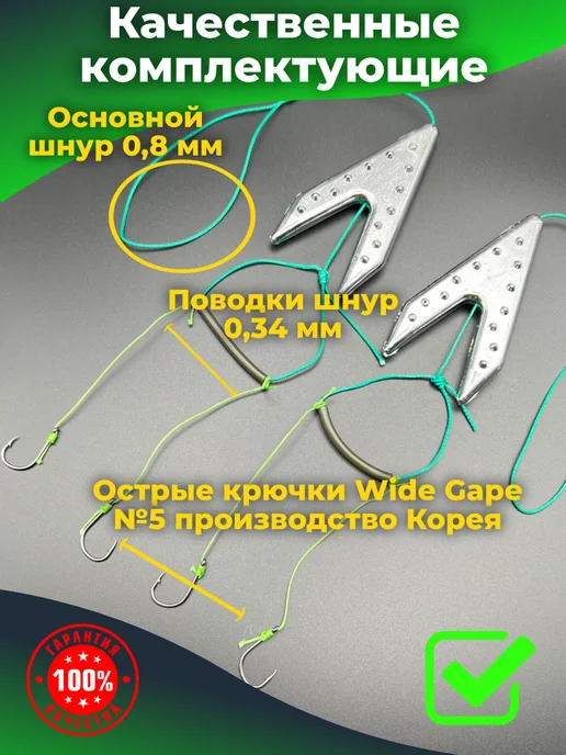 NeoFisher Макушатник ласточкин хвост готовый монтаж 110г 2шт, 100 г, 2 шт, фото 4
