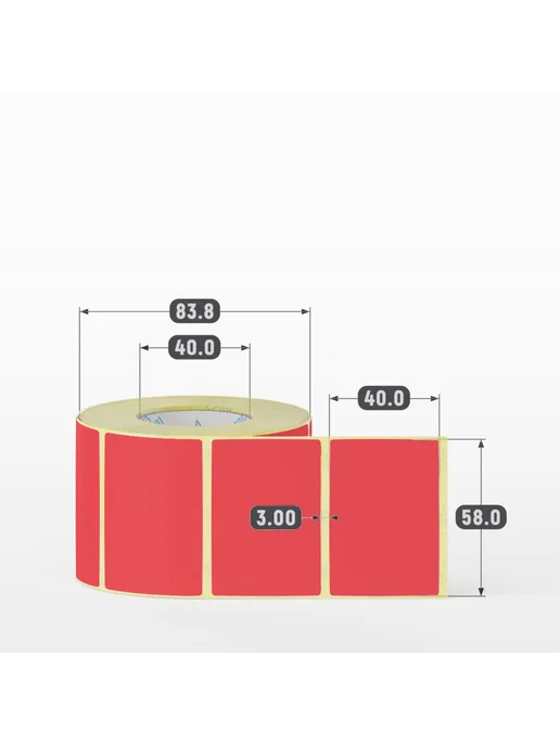 IQ code Термоэтикетка Termo ECO 58х40 мм. втулка 40 700 шт, 58x40 мм, 700 шт, фото 2