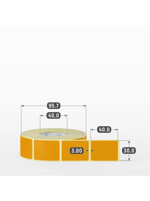 IQ code Термотрансферная этикетка ПЛГ 30х40 втулка 40 1000 шт, 30x40, 1000 шт, фото 2