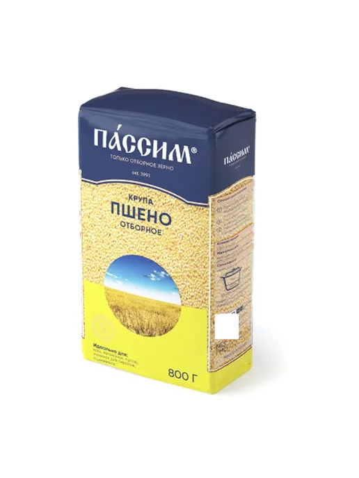 ПАССИМ Пшено шлифованное, отборное, 800 г, 800 г