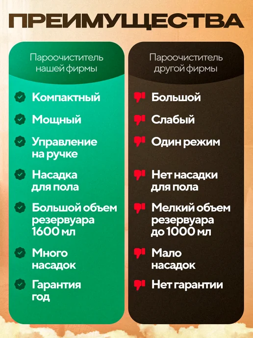 Prosto! Пароочиститель мощный для уборки дома, белый, фото 8
