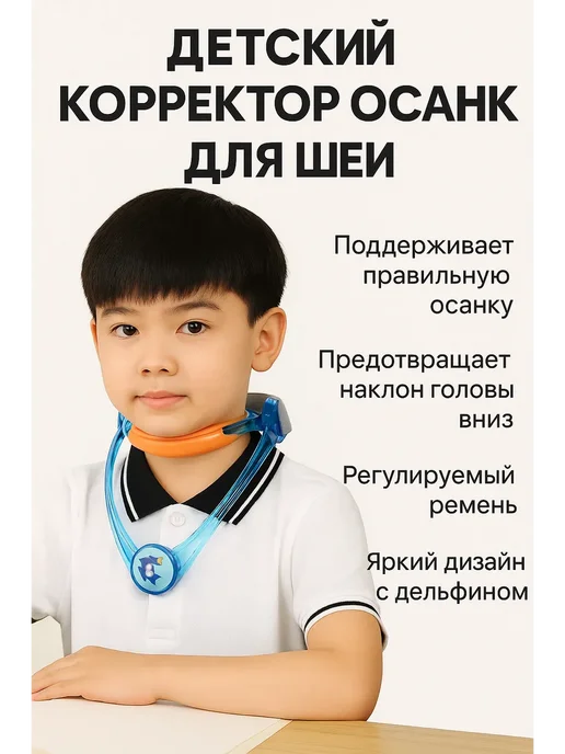 AT-S Шейный Корректор осанки для детей, синий