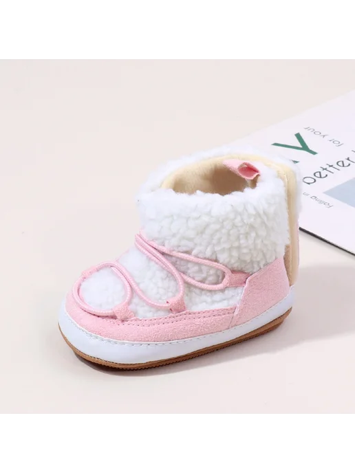 BABY.STORE Пинетки унты теплые для новорожденных, розовый, фото 2