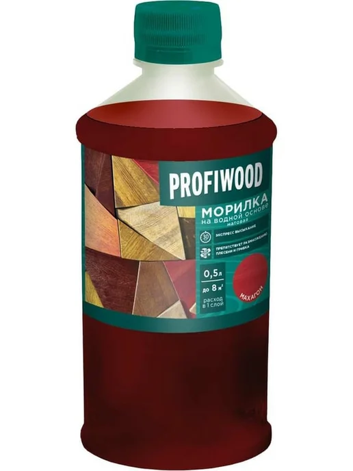Profiwood Пропитка для дерева махагон водная 0.5 кг матовая интерьер, 500 г, фото 2
