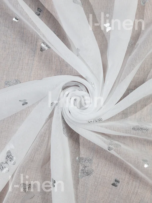 I-linen Тюль в спальню детскую под лен 200х250 длинный, 200x250, фото 6