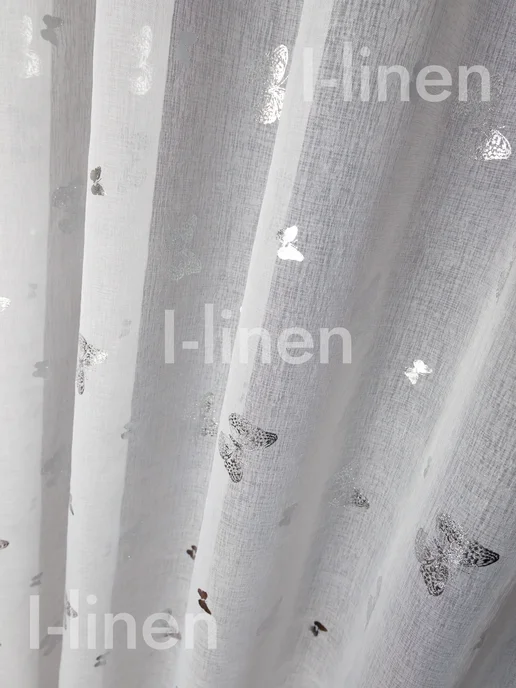 I-linen Тюль в спальню детскую под лен 200х250 длинный, 200x250, фото 8