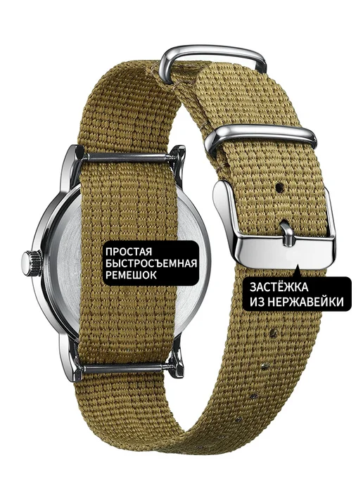 BIDEN WATCH Часы наручные кварцевые армейские, зеленый, фото 7