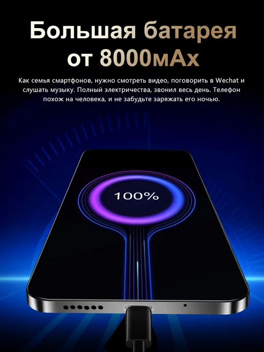 Смартфон Bobarry 16G Plus 512G 16/1024 ГБ, серебристый, фото 5