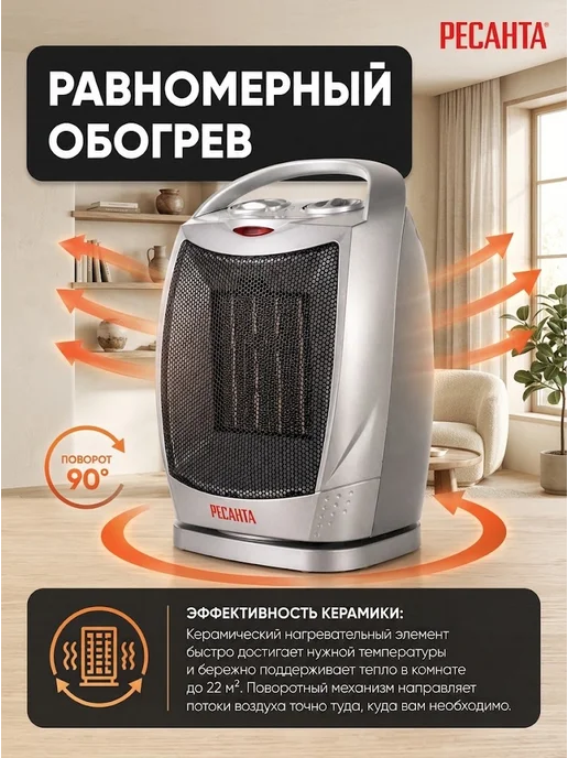 Тепловентилятор напольный для дома электрический ТВК-2 — фото 2