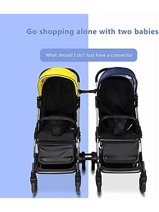 Соединитель колясок для двойни черный, 3 шт. колясок, 3 шт, фото 3