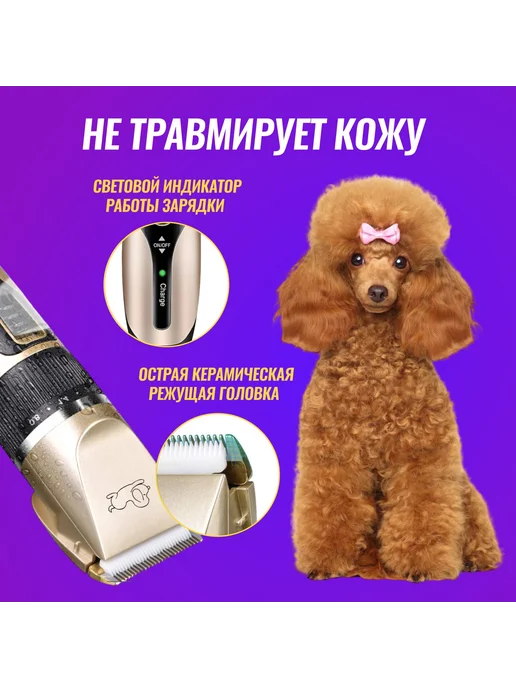 Машинка для стрижки животных беспроводной триммер, вариант, фото 2