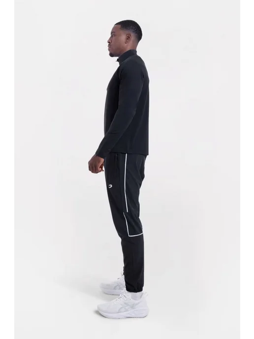 Boxraw Спортивный ZIP лонгслив Valdes с длинным рукавом, черный, фото 5