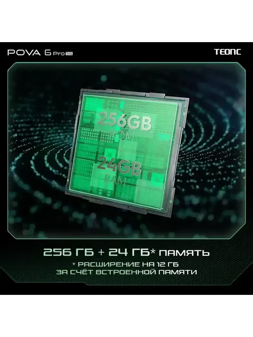 Смартфон TECHAURA Pova 5 Pro 12/512 ГБ, зеленый, фото 4