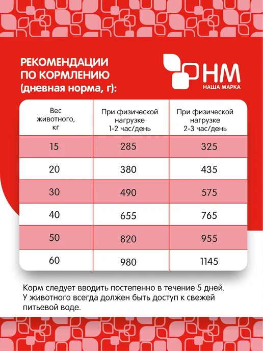Сухой корм НАША МАРКА Активных для собак, крупные, средние, телятина, 18 кг, фото 4
