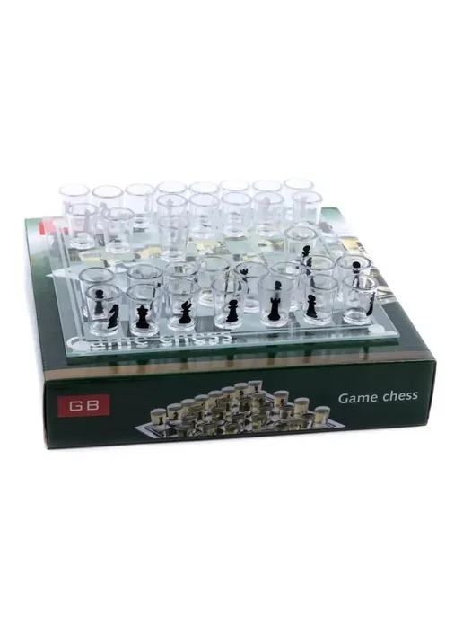 GoodStore24 Игра "Пьяные шахматы", 32 рюмки, поле 25х25 см, 25x25 см, фото 3