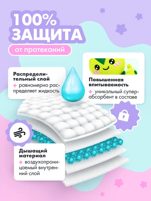 Планета минизавров Подгузники детские на липучках, 3 размер M, 5-11 кг, 38 шт, 11 кг, 38 шт, фото 2