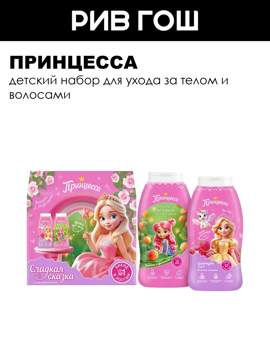 Набор Сладкая Сказка (Шампунь 2в1, 250 мл + Гель для душа, 250 мл)