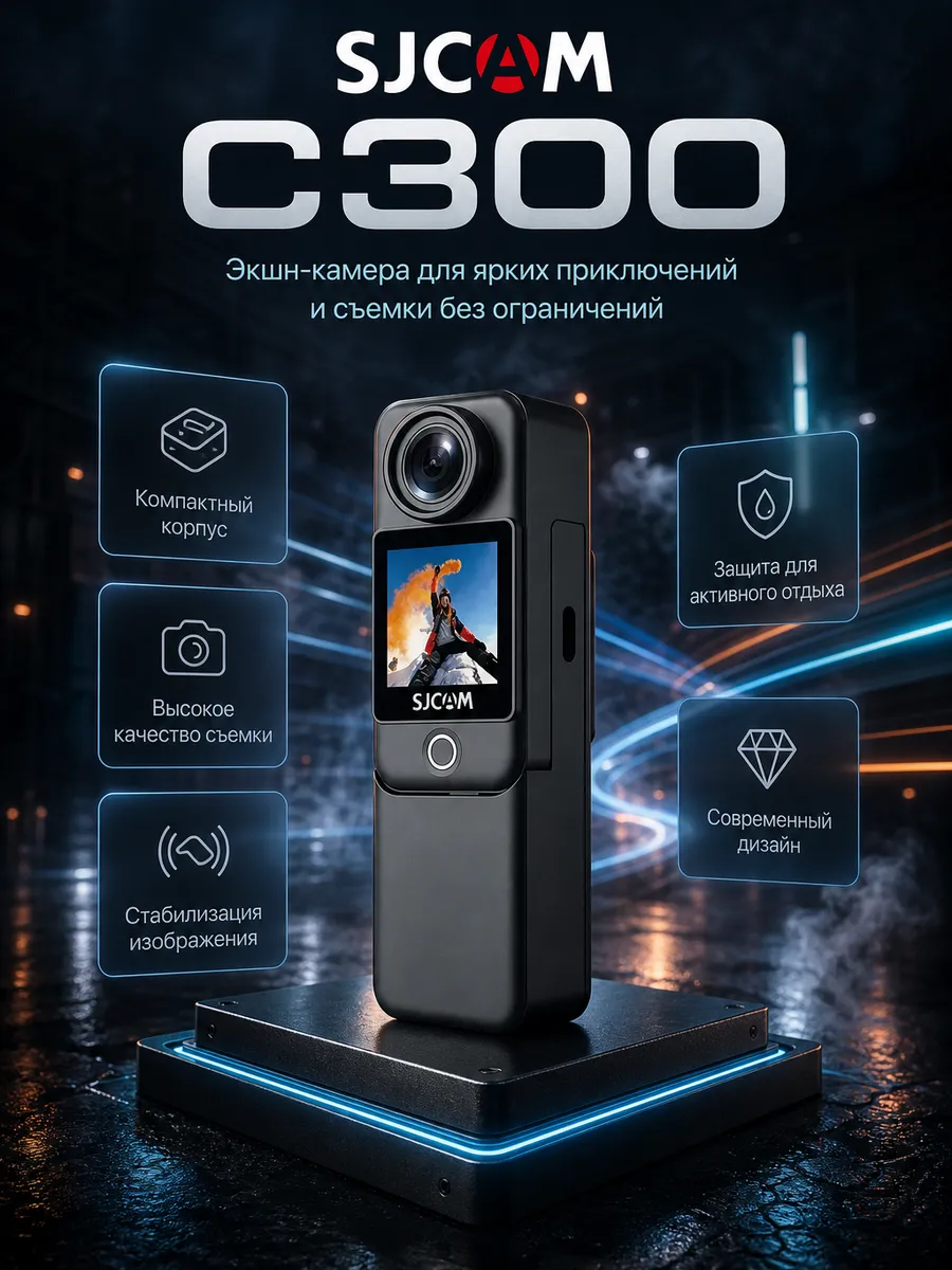 Sjcam Экшн-камера C300, черный
