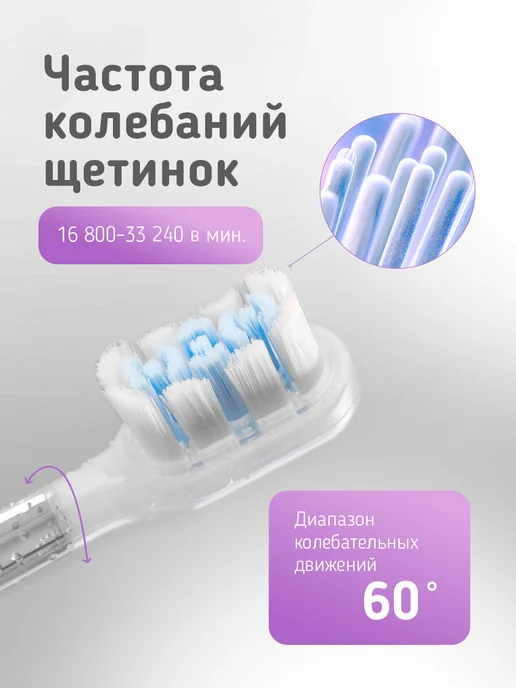 Revyline Электрическая зубная щетка Ревилайн RL095 Kids звуковая, фиолетовый, фото 7