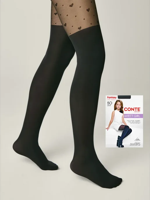 By Lider style Колготки капроновые школьные из микрофибры 50 ден, вариант