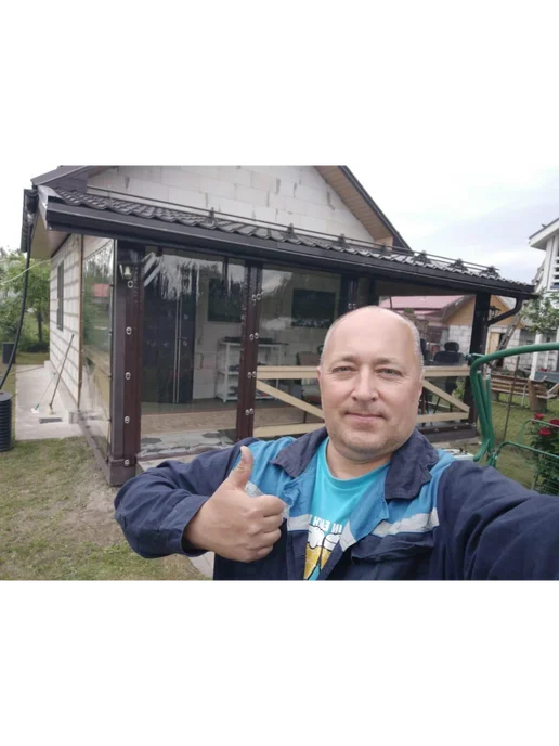 Гибкие окна окно с скобами карман под утяжелитель 170(ш) и 220(в) см, коричневый, фото 2