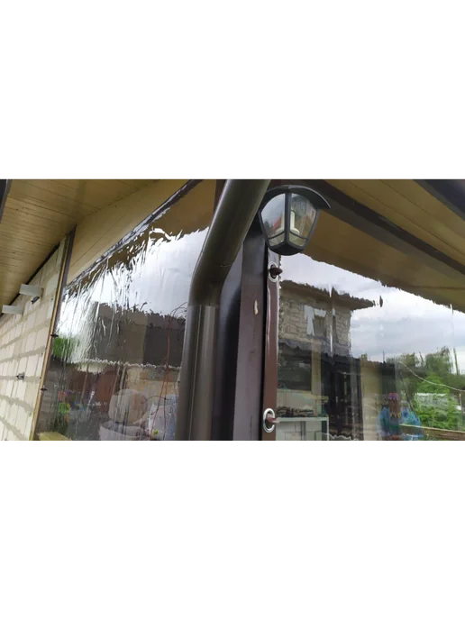 Гибкие окна окно с скобами карман под утяжелитель 170(ш) и 220(в) см, коричневый, фото 5