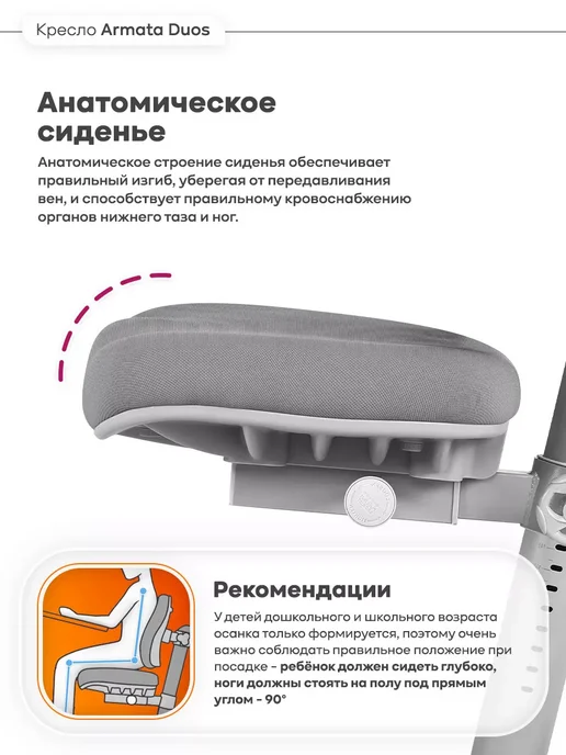 Anatomica Armata Duos ортопедическое кресло детское зеленый, серый, фото 4