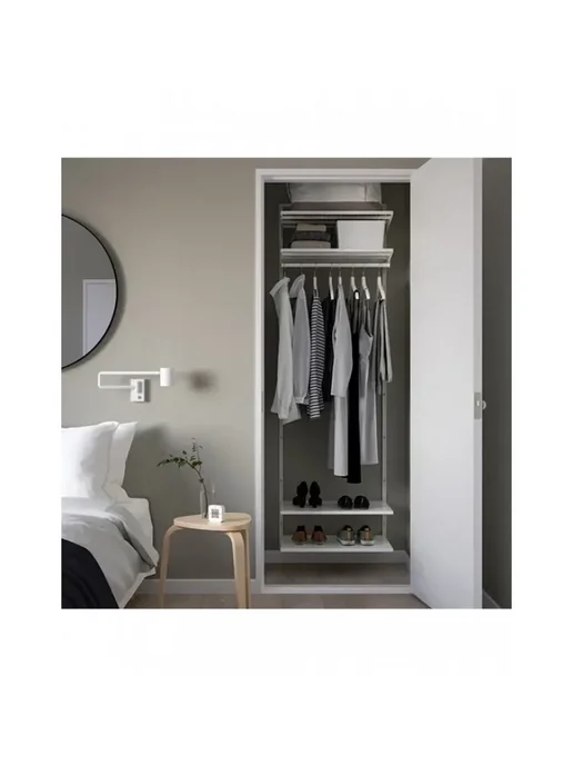 IKEA Штанга платяная 60 см, белый, 2 шт BOAXEL БОАКСЕЛЬ, 2 шт, фото 2