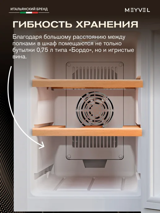 Meyvel Винный шкаф холодильник на 6 бутылок MV06-TWF1-Next, вариант, фото 7