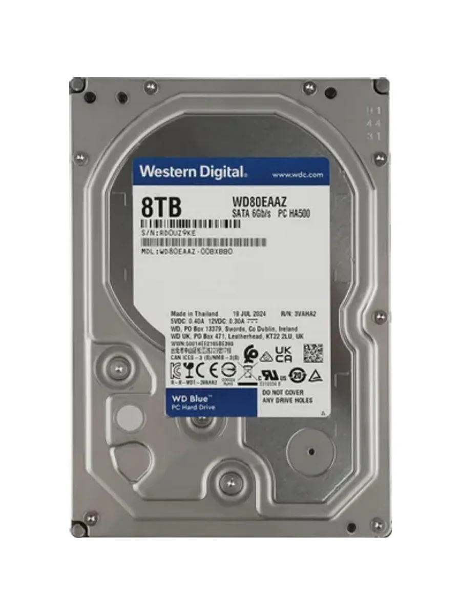 Внутренний HDD жесткий диск Blue 8Tb WD80EAAZ Blue 8000ГБ