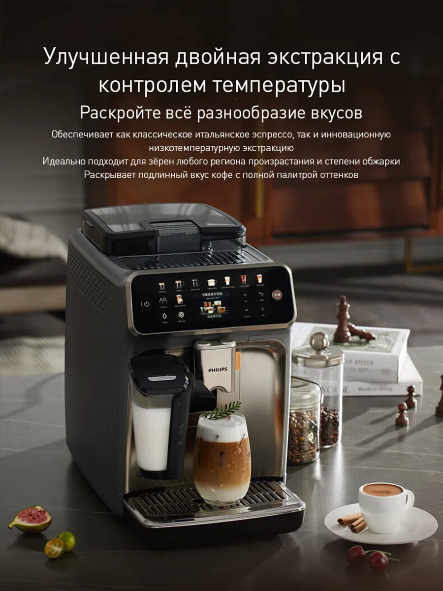 PHILIPS Полностью автоматическая кофемашина для эспрессо 12 настроек