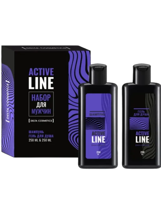 набор подарочный Подарочный мужской набор Active Line Гель и шампунь, 2 шт