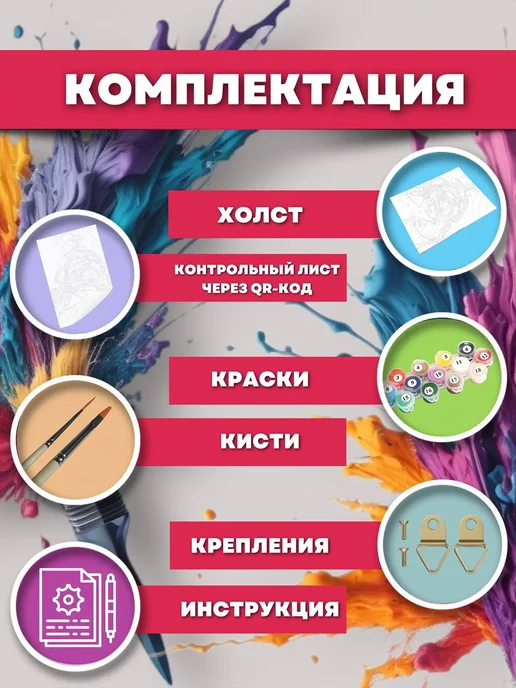 БУДЬ ХУДОЖНИКОМ Картина по номерам Тату Абстракция Часы Лес Горы, белый, фото 2