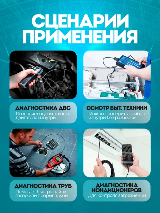 Видеоэндоскоп для смартфона 2м, 2 м, фото 4