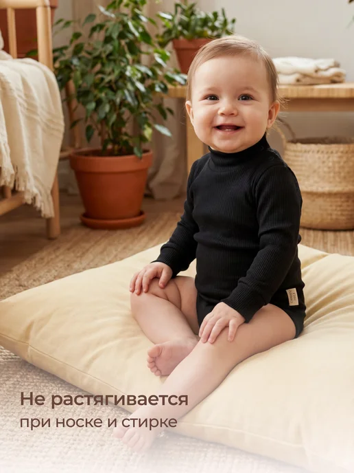 Rabiko Боди-водолазка для новорожденных, черный, фото 6