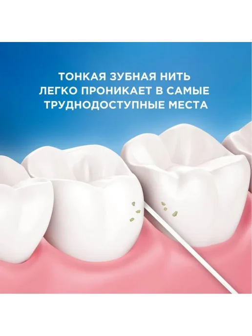 Oral-B Зубная нить Essential floss вощеная мятная 50 м 2 шт, 50 м, 2 шт, фото 5