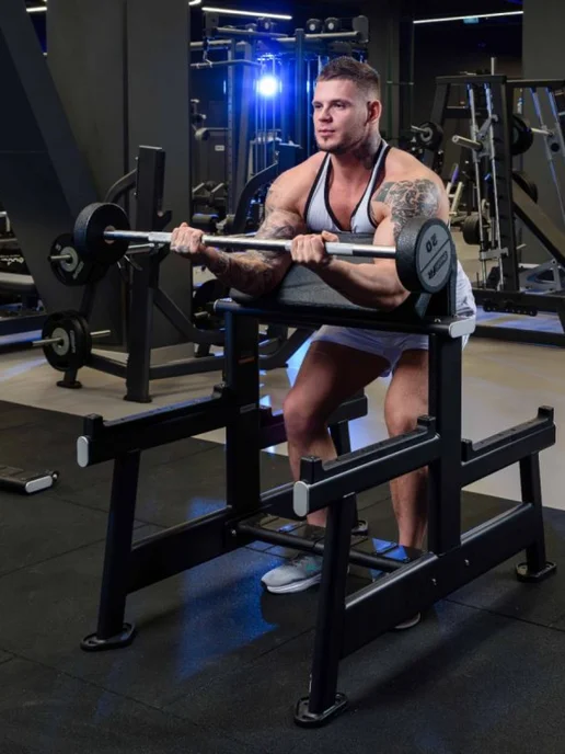 DHZ Fitness E7044 Скамья для бицепса Скотта, черный, фото 3