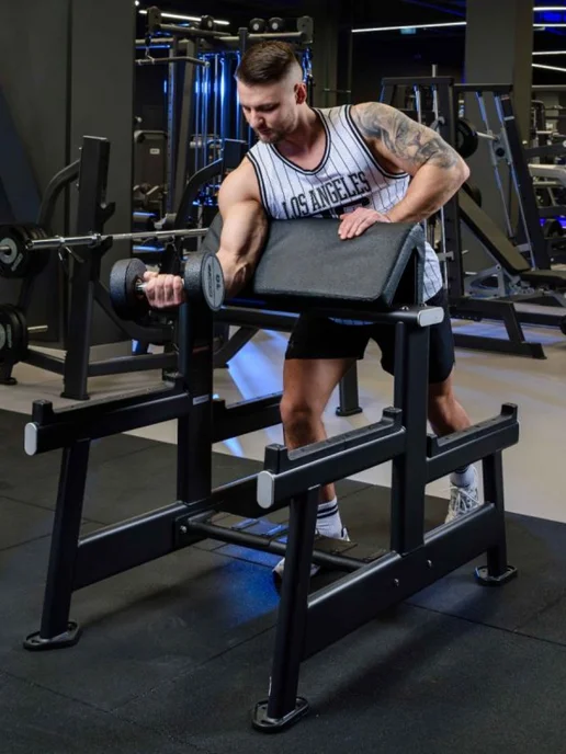 DHZ Fitness E7044 Скамья для бицепса Скотта, черный, фото 4