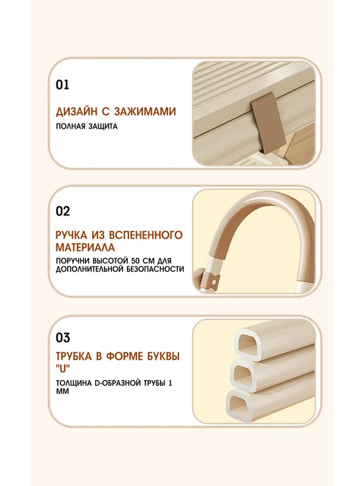 Бытовая 5-ступенчатая лестница из алюминиевого сплава, бежевый, фото 5