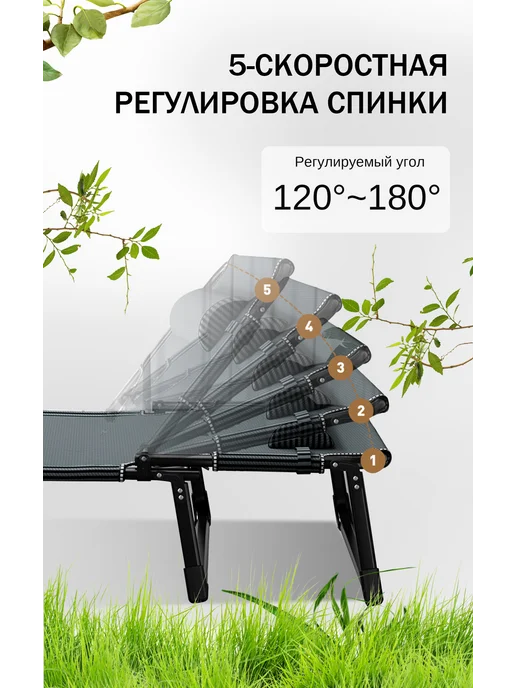 Раскладная кровать с матрасом 190*73*30см нагрузка до 150кг, 150 кг, фото 7