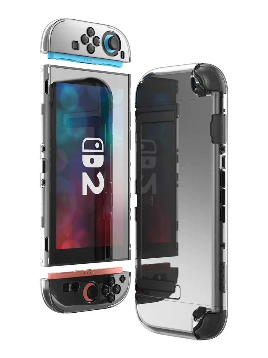 Чехол для Nintendo Switch 2 PC Clear прозрачный