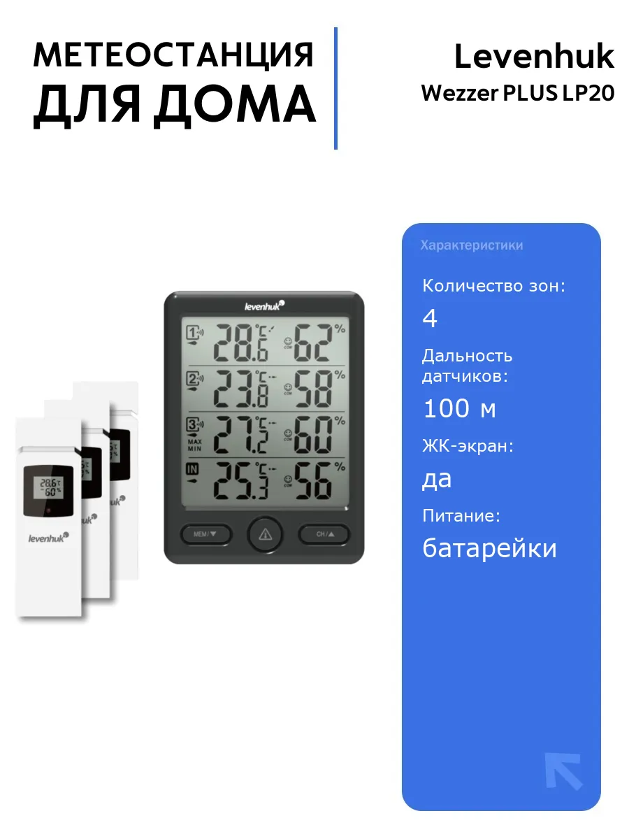 Метеостанция Wezzer PLUS LP20 для дома