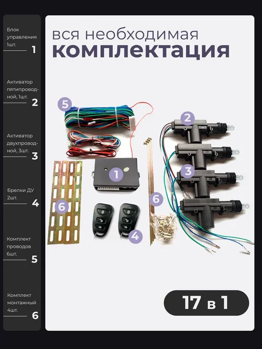 SB Центральный замок для ВАЗ 2106, комплект на 4 двери, вариант, фото 7