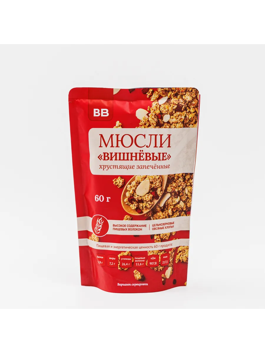 Мюсли хрустящие Вишневые 4 шт по 60 г