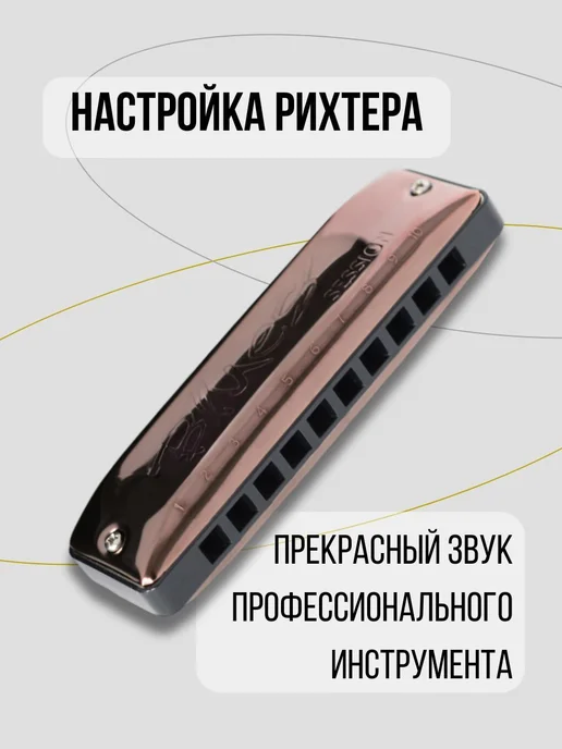 Seydel Sohne 10201C antiq Session Antique C Губная гармошка, коричневый, фото 4