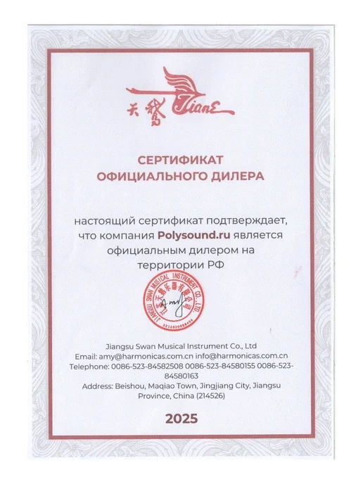 Swan Губная гармошка SW1020-3-BL, голубая, 10 отверстий, голубой, фото 8