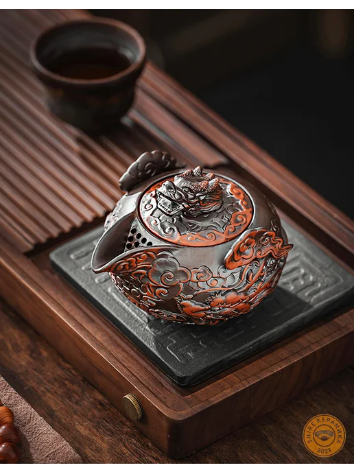 SHR CERAMICS Китайский чайник заварочный, Вырезанный вручную, 200 мл, 200 мл, фото 6