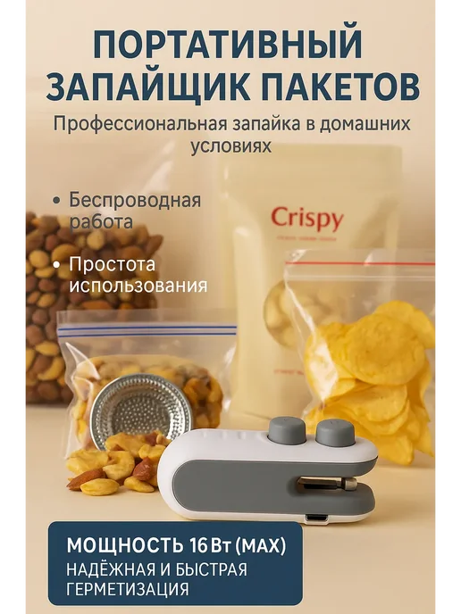 Ручной запайщик пакетов термосварщик, вариант