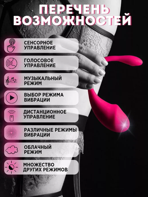 Виброяйцо с приложением для управления, розовый, фото 5